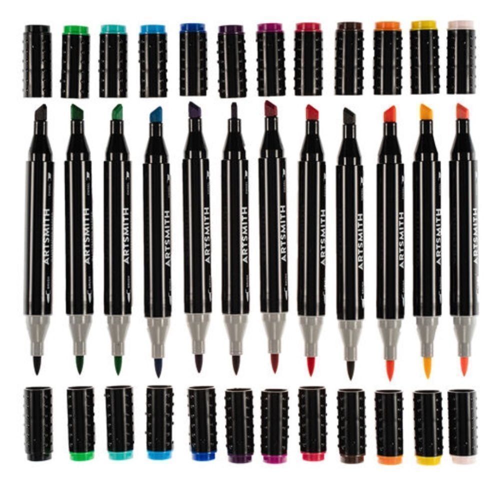 Artsmith 12 Dual-tip Illustration Markers - Multi Colored